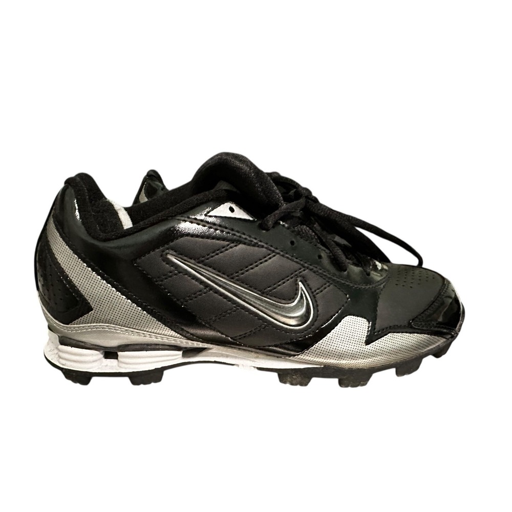 Nike Expand Tech Youth Baseball Cleats Black Silver Size 5Y